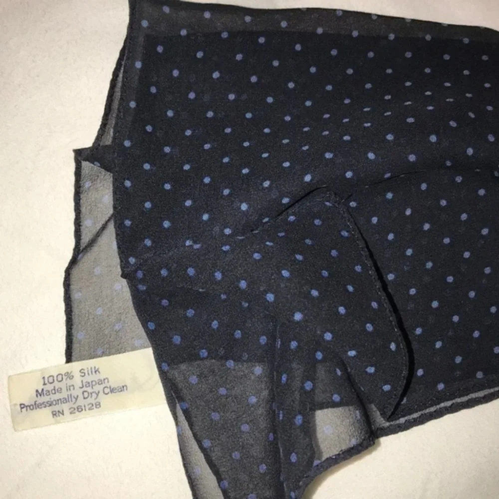 LOT‎ OF 2 Ann Taylor Polka Dot Scarf 100% SILK